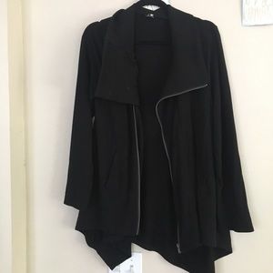 Black zipper light weight jacket